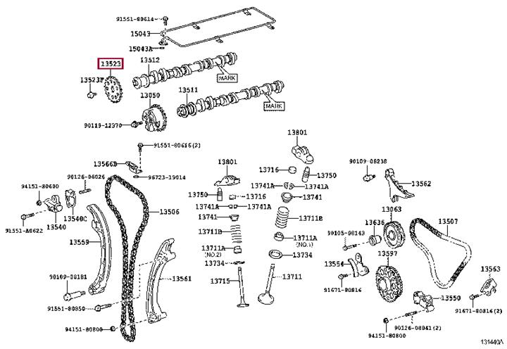 Зубчасте колесо, колінчатий вал   13523-75030   TOYOTA