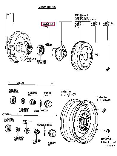 Колісний болт   90942-02047   TOYOTA