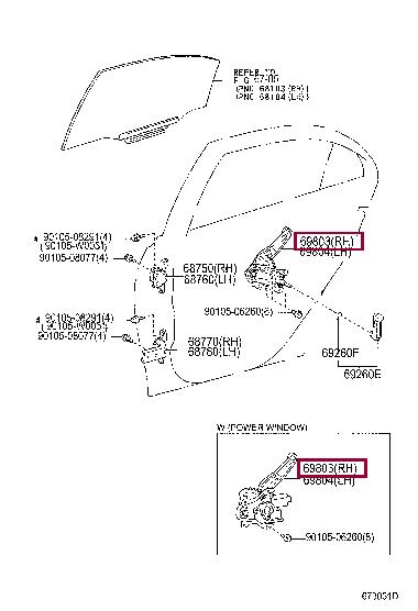 Склопідйомник   6983005100   TOYOTA