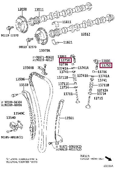 Толкатель   13750-31030   TOYOTA