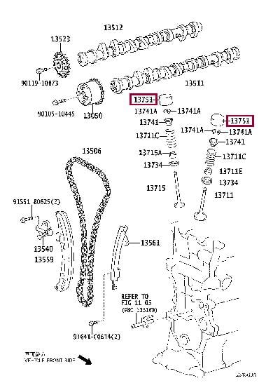 Штовхач клапана   13751-46170   TOYOTA