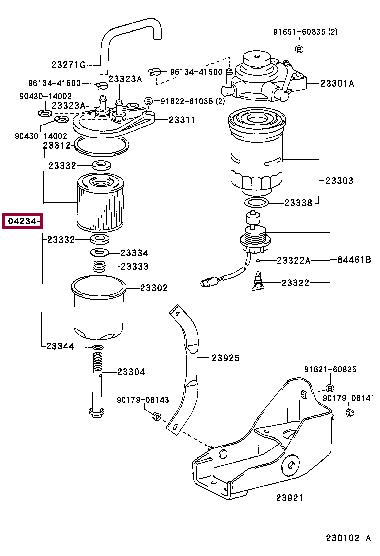 Фільтр палива   04234 68010   TOYOTA