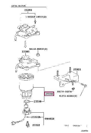 Топливный фильтр   23390-30350   TOYOTA