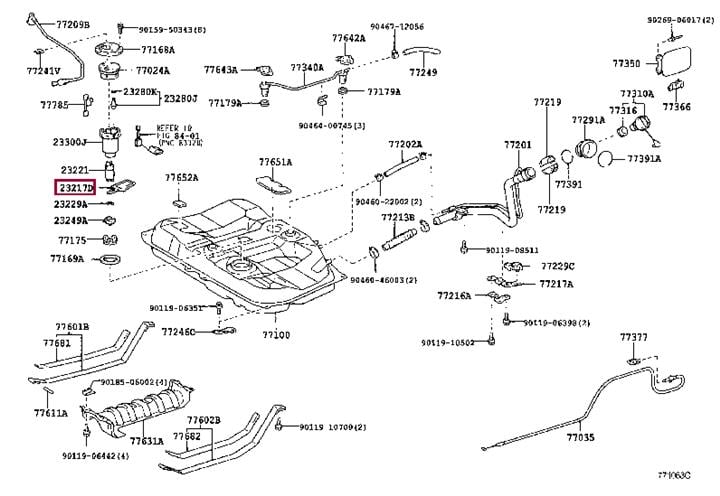 Паливний насос   23217 0C010   TOYOTA