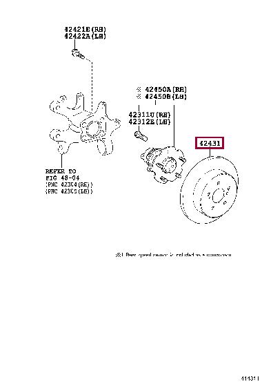 Тормозной диск   42431 05070   TOYOTA