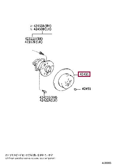 Тормозной диск   424310T010   TOYOTA