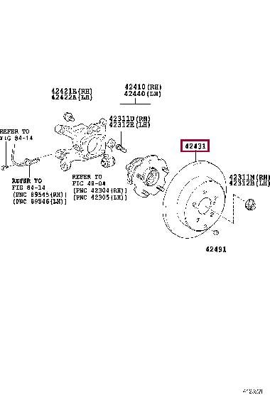 Тормозной диск   42431 42060   TOYOTA