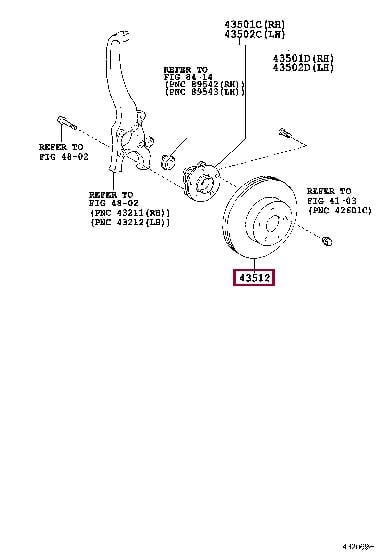 Тормозной диск   43512 30310   TOYOTA