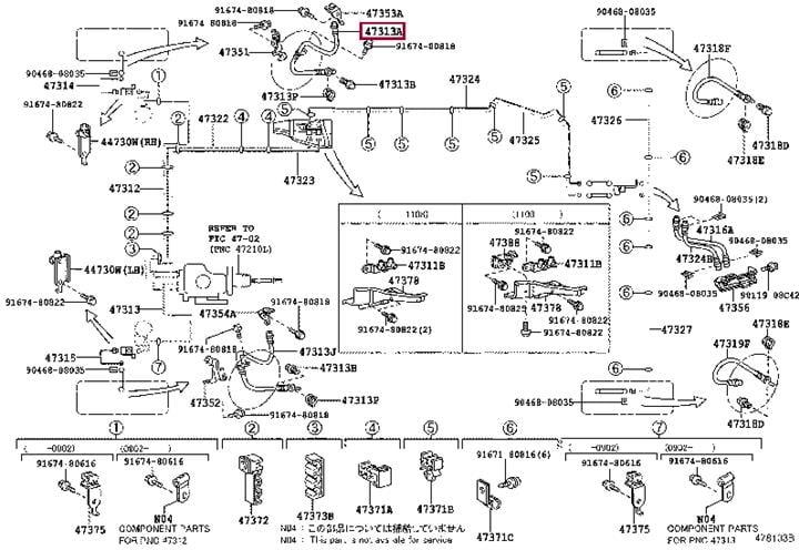 Гальмівний шланг   9094702F42   TOYOTA