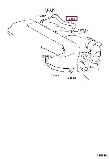 Трубопровод   12262-28021   TOYOTA