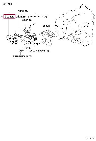 Центральна муфта вимкнення зчеплення, зчеплення   3136312040   TOYOTA