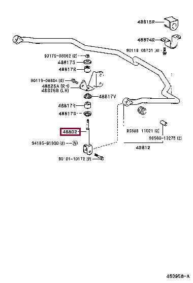 Тяга / стойка, стабилизатор   48802-60090   TOYOTA