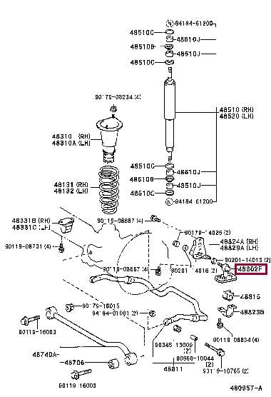 Тяга/стійка, стабілізатор   48802-60120   TOYOTA