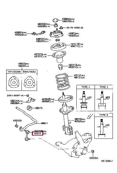 Тяга / стойка, стабилизатор   48810-44010   TOYOTA