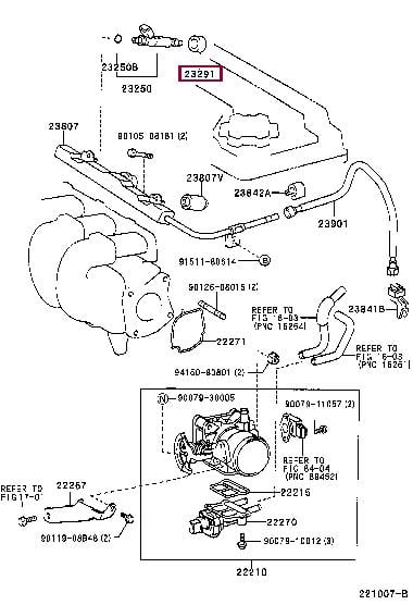 Уплотнительное кольцо, клапанная форсунка   23291-22020   TOYOTA