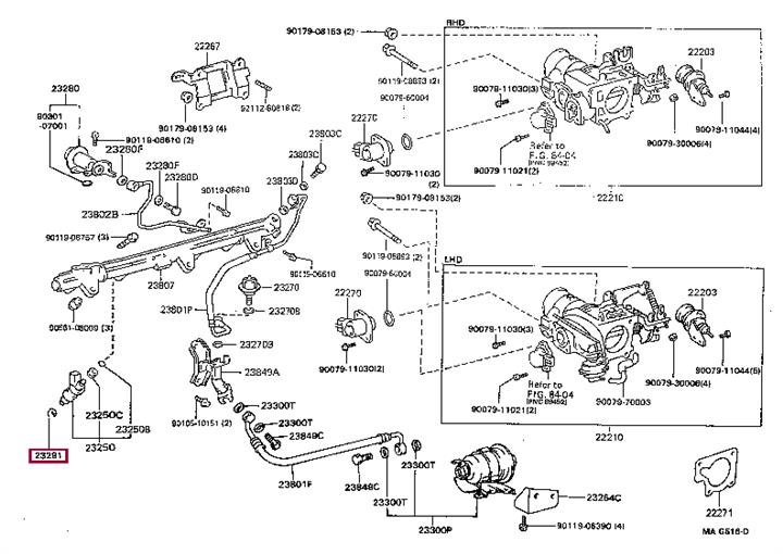 Уплотнительное кольцо, клапанная форсунка   23291-46010   TOYOTA