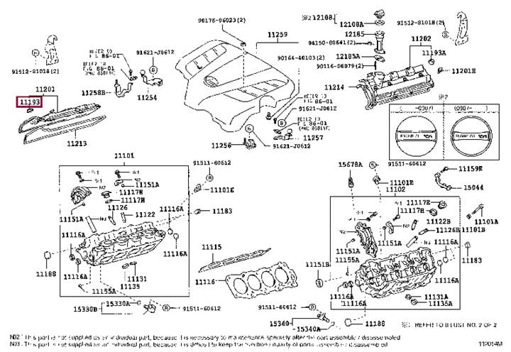 Уплотнительное кольцо, шахта свечи   11193-50010   TOYOTA