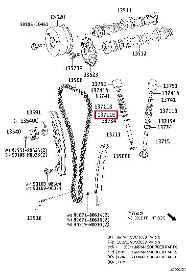 Уплотнительное кольцо, стержень клапана   90913-02093   TOYOTA