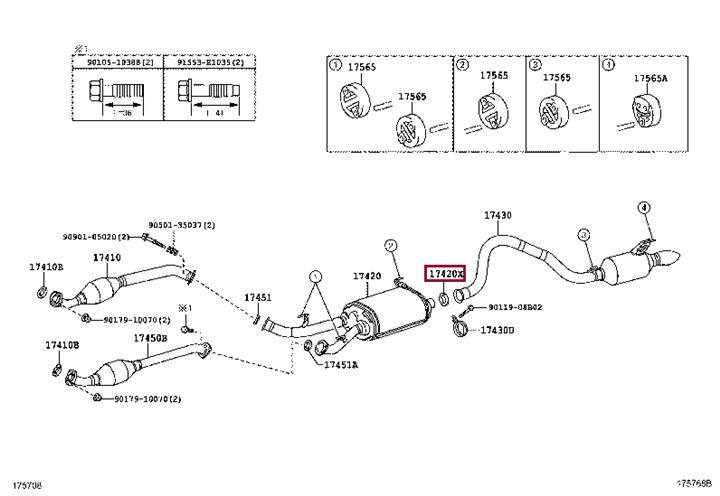 Уплотнительное кольцо, труба выхлопного газа   90917-06093   TOYOTA