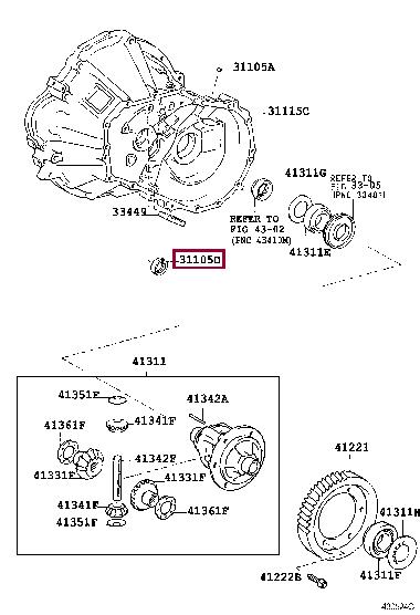 Ущільнювальне кільце вала, приводний вал   90311-25028   TOYOTA