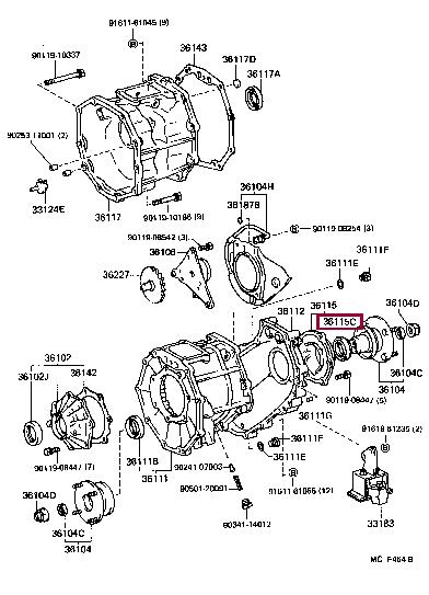 Уплотнительное кольцо вала, приводной вал   90311-41007   TOYOTA