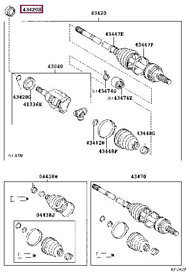 Уплотнительное кольцо вала, приводной вал   90311-50044   TOYOTA