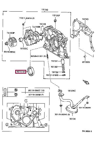 Уплотняющее кольцо, коленчатый вал   9031142035   TOYOTA