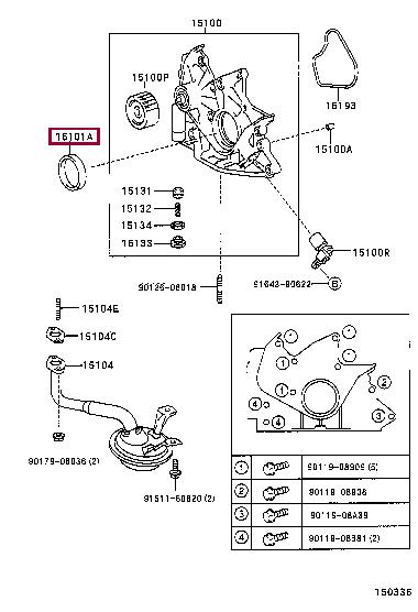 Ущільнювальне кільце вала, колінчатий вал   9031145017   TOYOTA