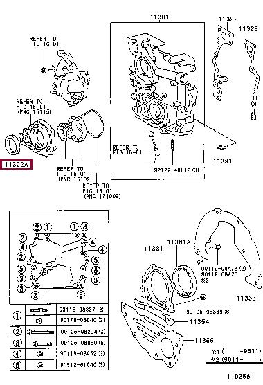 Уплотняющее кольцо, коленчатый вал   90311-48014   TOYOTA