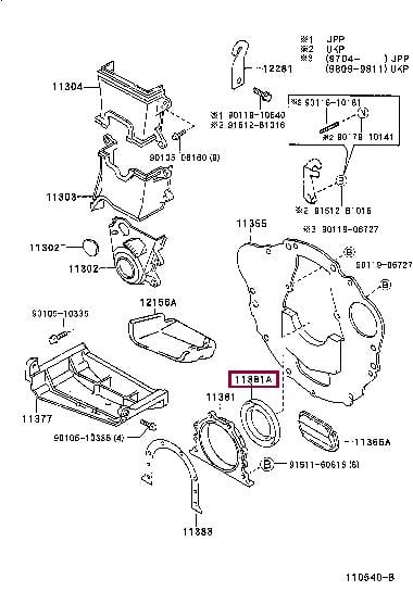 Уплотняющее кольцо, коленчатый вал   9031170007   TOYOTA