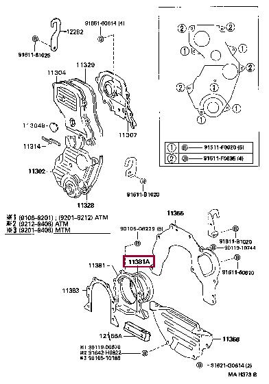 Уплотняющее кольцо, коленчатый вал   90311-85009   TOYOTA