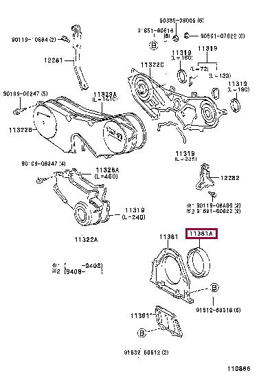 Ущільнювальне кільце вала, колінчатий вал   90311-92008   TOYOTA