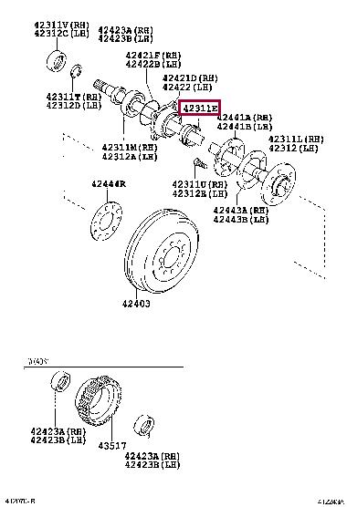 Ущільнювальне кільце, маточина колеса   90313-T0001   TOYOTA