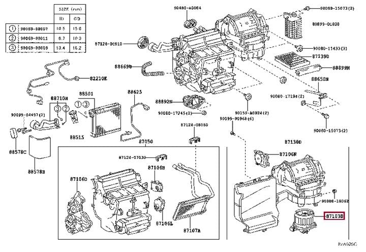 Вентилятор салона   871030C051   TOYOTA