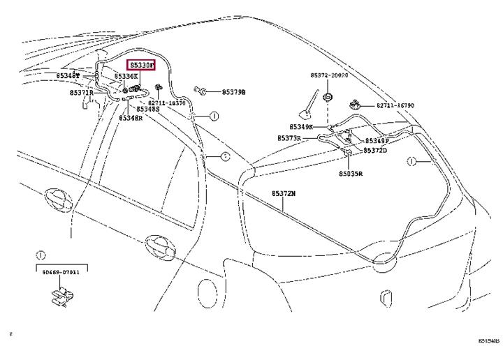 Водяной насос, система очистки окон   85330-60180   TOYOTA