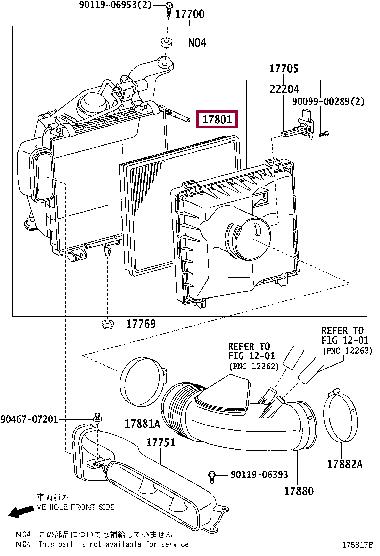 Воздушный фильтр   1780138020   TOYOTA