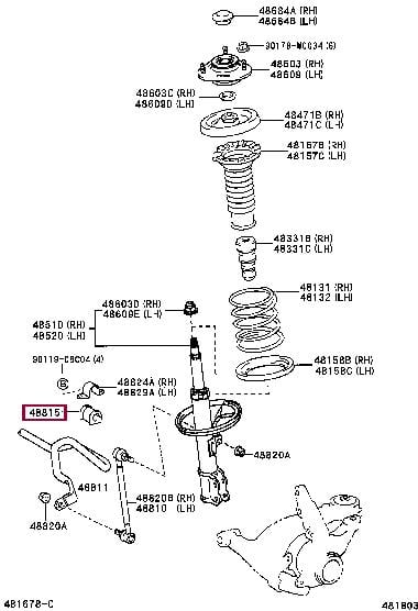 Втулка, стабілізатор   48815-0F010   TOYOTA