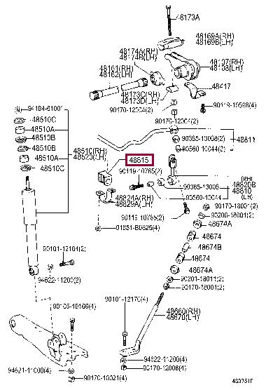 Втулка, стабилизатор   4881526200   TOYOTA
