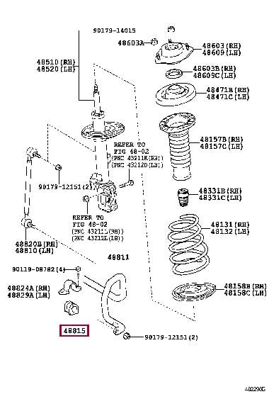 Втулка, стабилизатор   48815-28130   TOYOTA