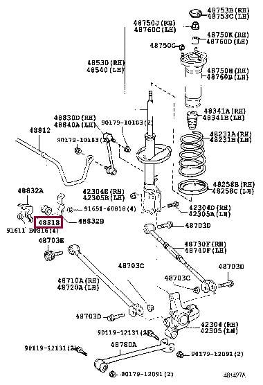 Втулка, стабилизатор   48818-21030   TOYOTA