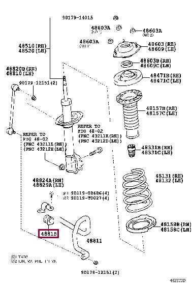 Втулка, стабілізатор   48818-33050   TOYOTA