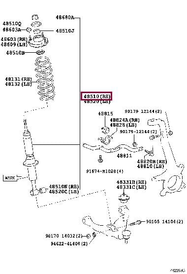 Втулка, стабілізатор   90948-01056   TOYOTA