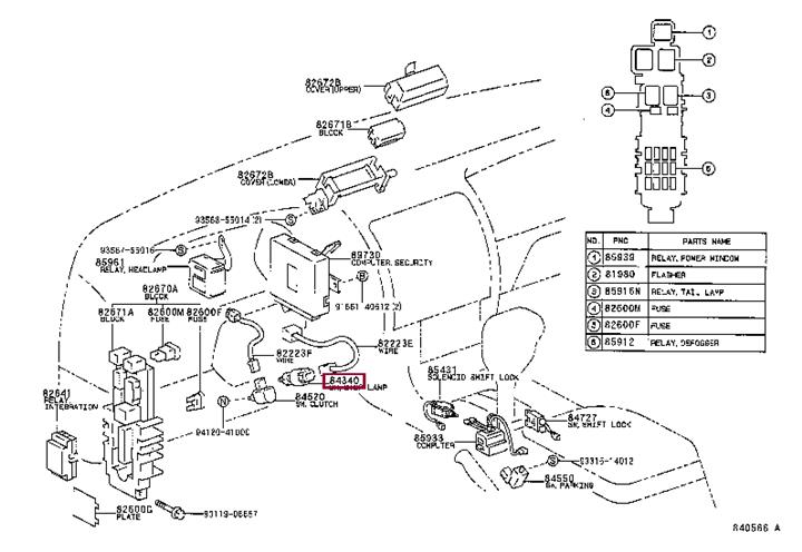 Перемикач стоп-сигналу   84340-42020   TOYOTA