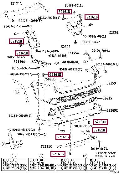 Затискач, декоративна/захисна накладка, TOYOTA 5216102030 Затискач, декоративна/захисна накладка, TOYOTA 5216102030