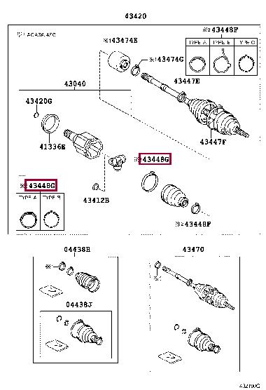 Затискний хомут, TOYOTA 42345-12160 Затискний хомут, TOYOTA 42345-12160