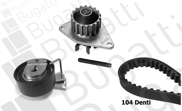 Водяний насос + зубчастий ремінь, BUGATTI KBU10012B Водяний насос + зубчастий ремінь, BUGATTI KBU10012B