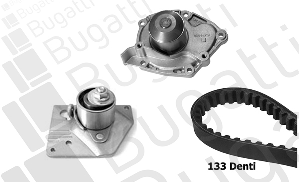 Водяной насос + комплект зубчатого ремня, BUGATTI KBU10051A Водяной насос + комплект зубчатого ремня, BUGATTI KBU10051A
