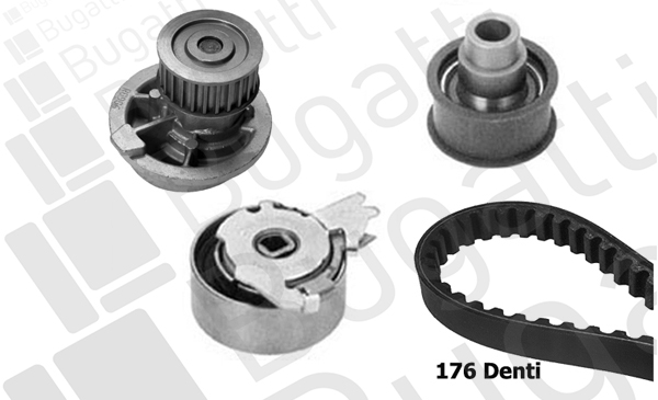 Водяной насос + комплект зубчатого ремня, BUGATTI KBU7202A Водяной насос + комплект зубчатого ремня, BUGATTI KBU7202A