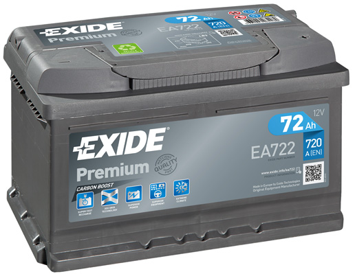 Стартерная аккумуляторная батарея   EA722   EXIDE