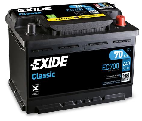 Стартерная аккумуляторная батарея   EC700   EXIDE